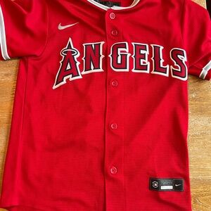 Nike Boys Los Angeles Angels Trout Baseball Jersey – Authentic Player Style